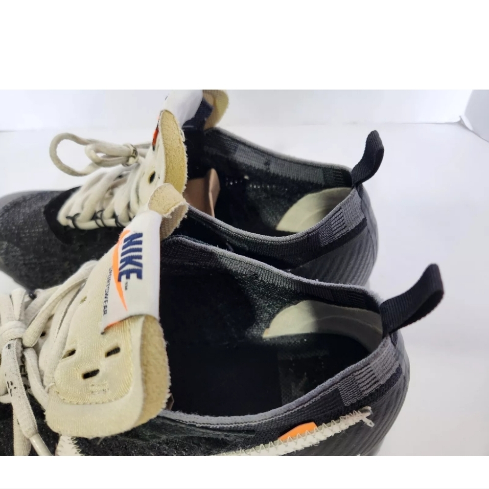Nike Air Mens Black Off-White Vapormax Flyknit Athletic Shoes US 10 - Picture 6 of 11